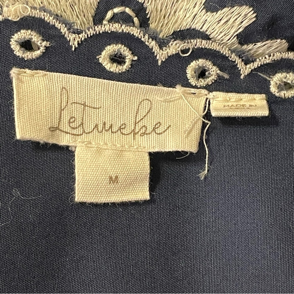 LET ME BE by ANTHROPOLOGIE Embroidered Tunic Dress in Blue Motif - Picture 8 of 11